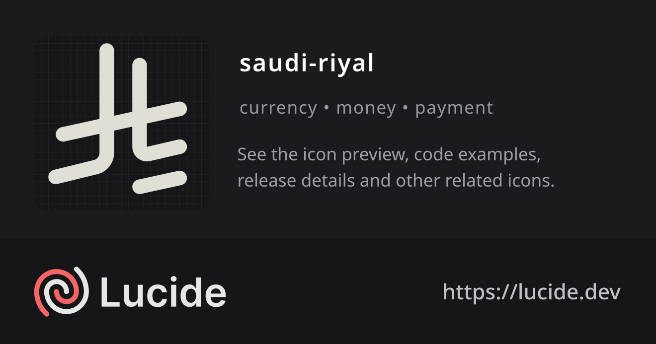 saudi-riyal icon details – Lucide