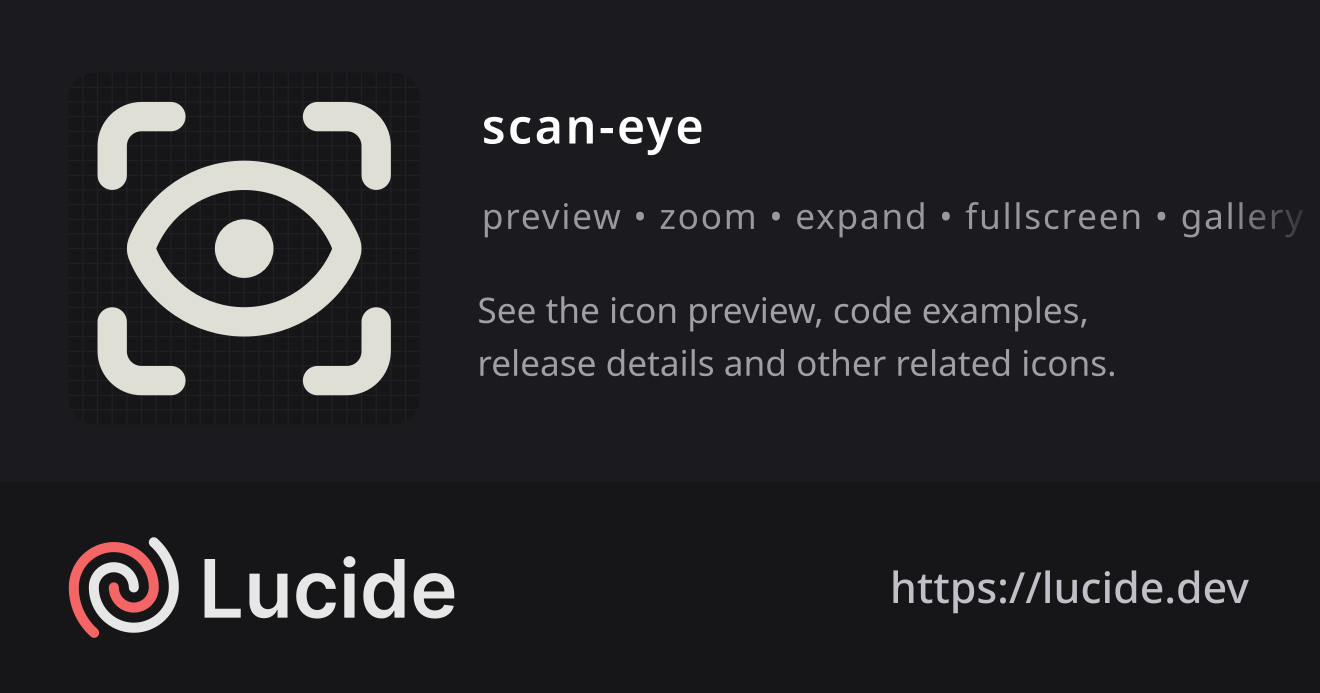 scan-eye icon details – Lucide