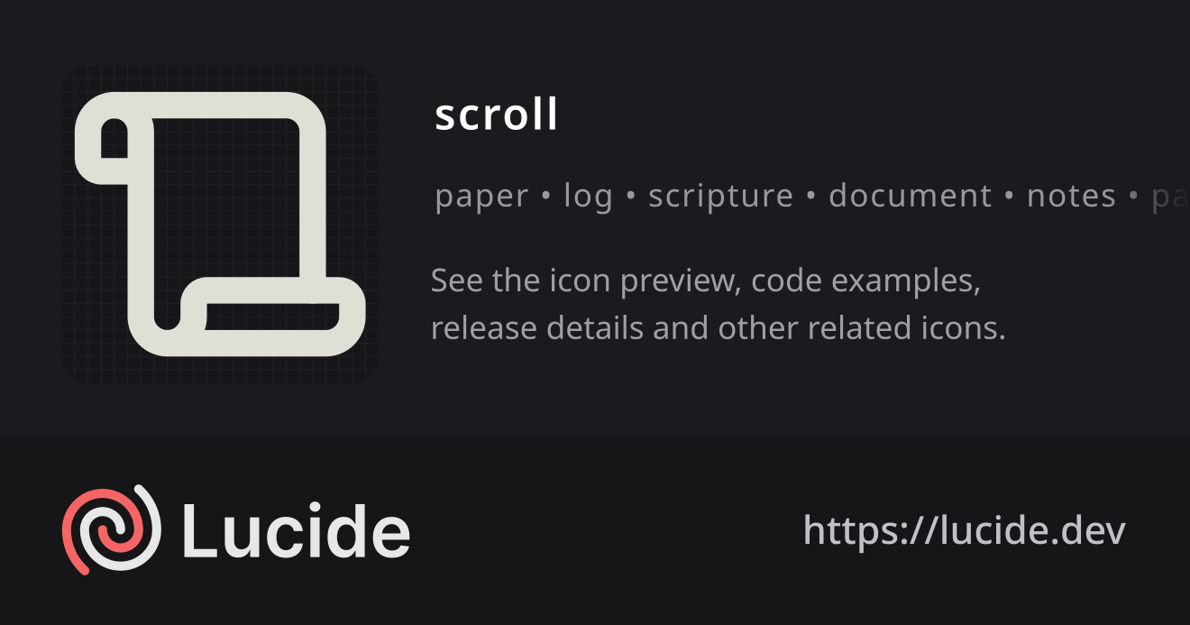 scroll icon details – Lucide