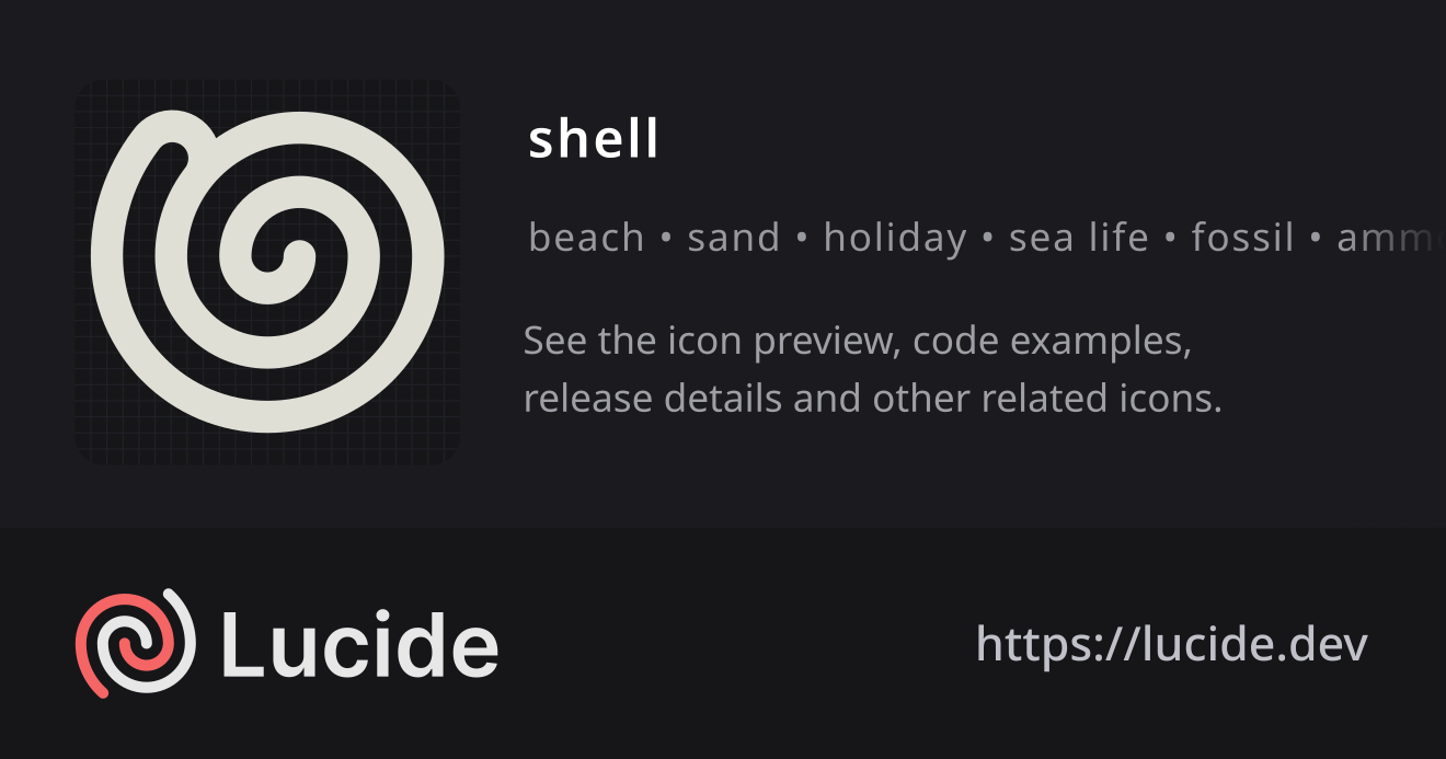 shell icon details – Lucide