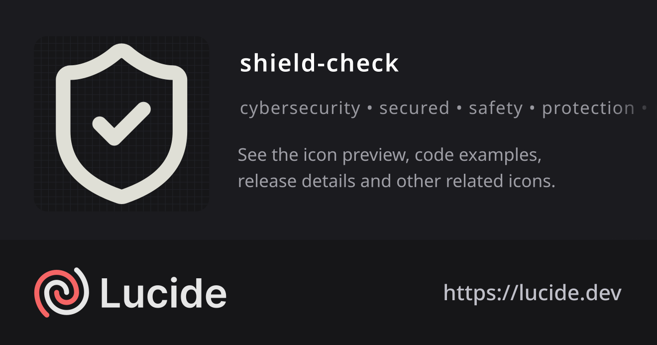 shield-check icon details – Lucide