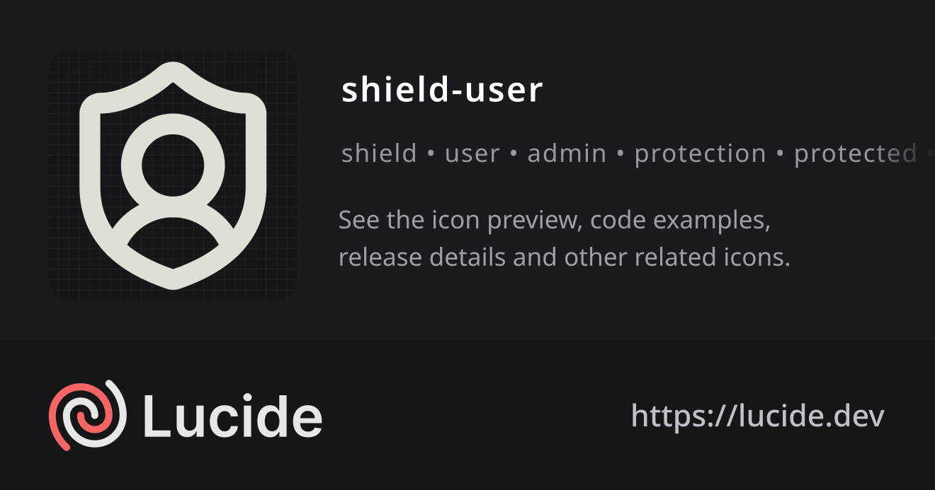 shield-user icon details – Lucide