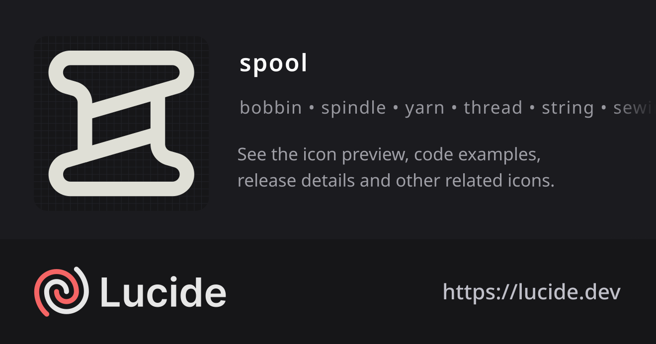 spool icon details – Lucide
