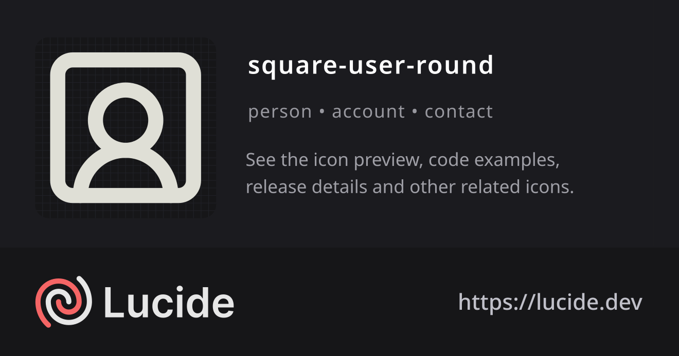 square-user-round icon details – Lucide