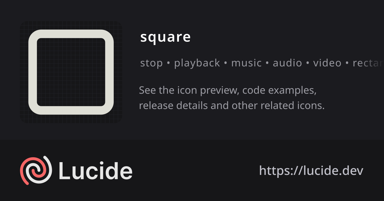 square icon details – Lucide