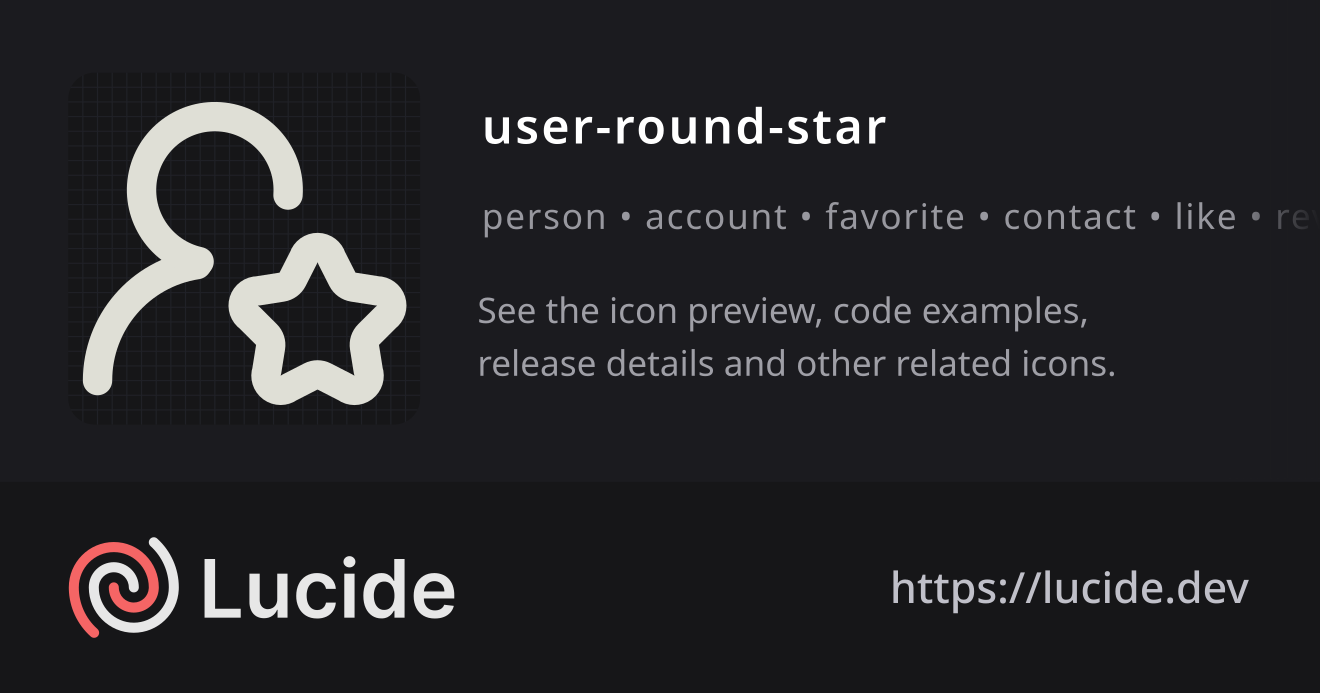 user-round-star icon details – Lucide