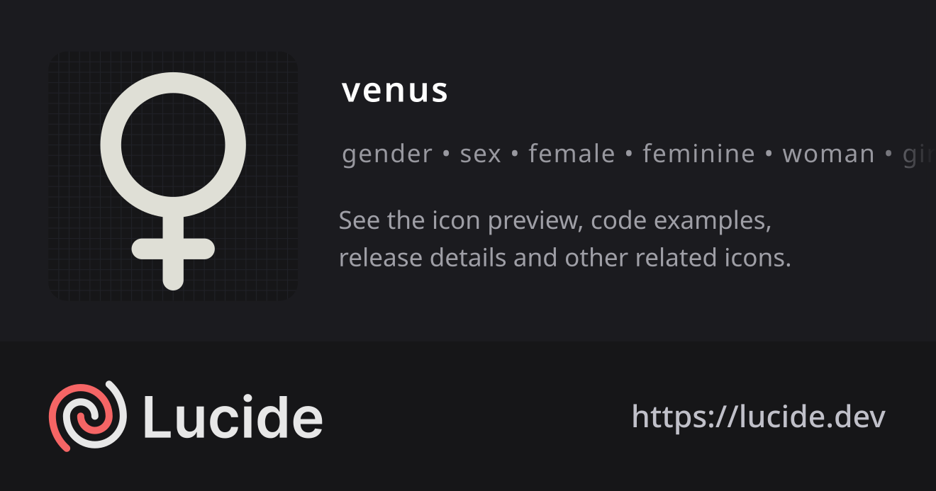 venus icon details – Lucide