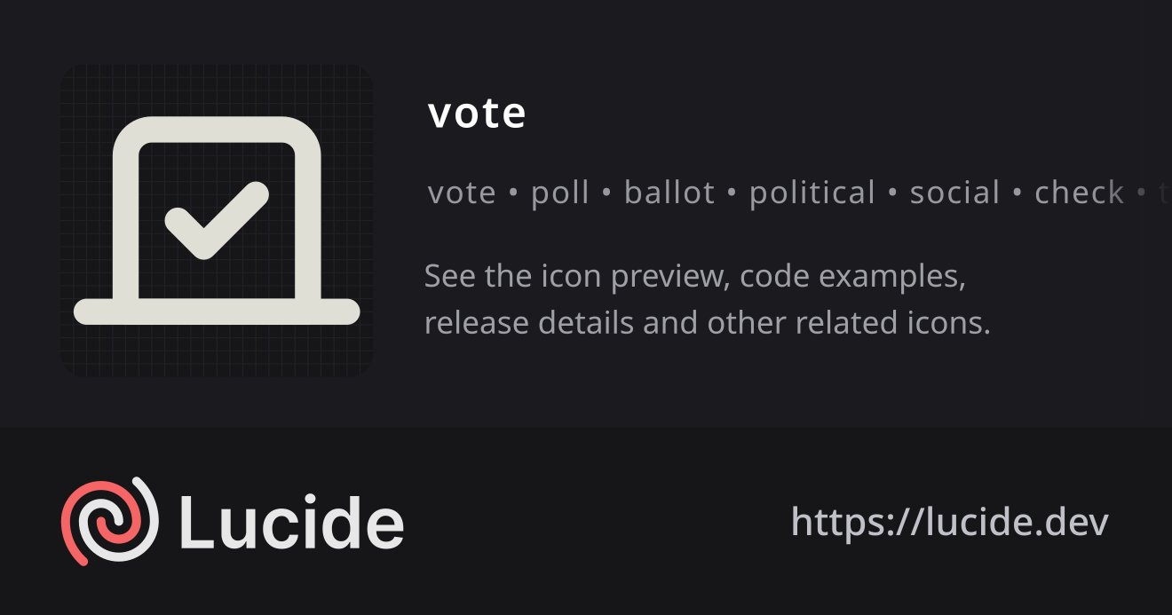 vote icon details – Lucide
